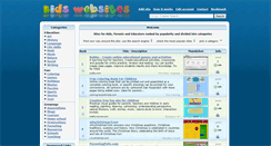 Desktop Screenshot of kids-webs.com